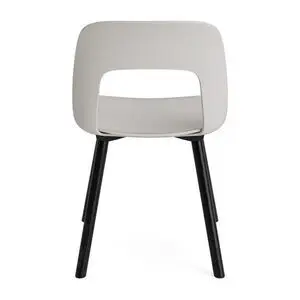 Hay - Layout Chair 121 Sortlakeret massiv eg 4-benet fod Standard glider - Himmelgrå
