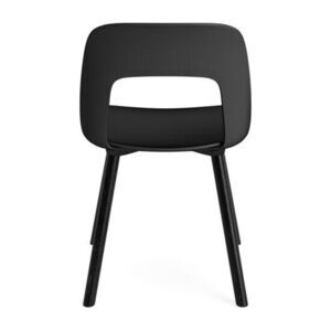 Hay - Layout Chair 121 Sortlakeret massiv eg 4-benet fod Standard glider - Sort