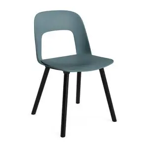 Hay - Layout Chair 121 Sortlakeret massiv eg 4-benet fod Standard glider - Ocean