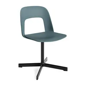 Hay - Layout Chair 131 Sort pulverlakeret aluminium 4-stjernet drejefod Standard glider - Ocean