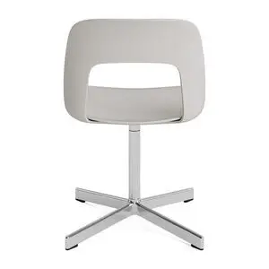 Hay - Layout Chair 131 Poleret aluminium 4-stjernet drejefod Standard glider - Himmelgrå