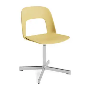 Hay - Layout Chair 131 Poleret aluminium 4-stjernet drejefod Standard glider - Biscotti