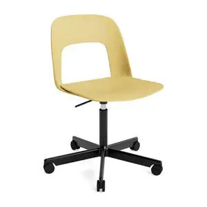 Hay - Layout Chair 141 Sort pulverlakeret aluminium 5-stjernet drejestol Gaslift Hjulbase - Biscotti