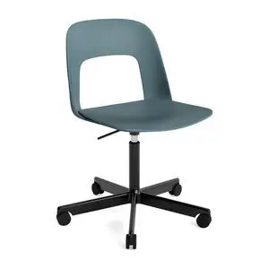 Hay - Layout Chair 141 Sort pulverlakeret aluminium 5-stjernet drejestol Gaslift Hjulbase - Ocean