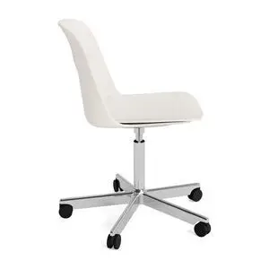 Hay - Layout Chair 141 Poleret aluminium 5-stjernet drejestol Gaslift Hjulbase - Cremehvid