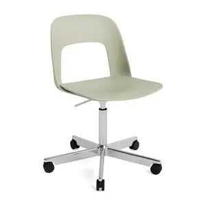 Hay - Layout Chair 141 Poleret aluminium 5-stjernet drejestol Gaslift Hjulbase - Pastelgrøn