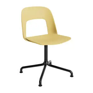 Hay - Layout Chair 151 Sort pulverlakeret aluminium 4-stjernet drejelig buefod Standard glider - Biscotti