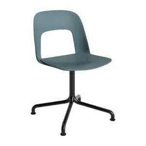 Hay - Layout Chair 151 Sort pulverlakeret aluminium 4-stjernet drejelig buefod Standard glider - Ocean