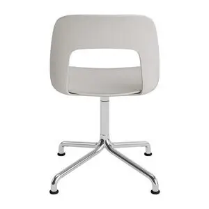 Hay - Layout Chair 151 Poleret aluminium 4-stjernet drejelig buefod Standard glider - Himmelgrå