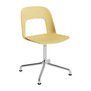 Hay - Layout Chair 151 Poleret aluminium 4-stjernet drejelig buefod Standard glider - Biscotti