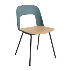 Hay - Layout Chair 112 Sort pulverlakeret stål 4-benet fod Standard glider - Ocean