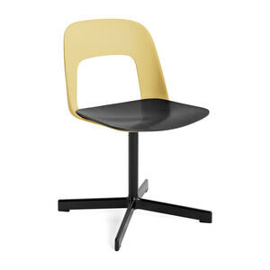 Hay - Layout Chair 132 Sort pulverlakeret aluminium 4-stjernet drejefod Standard glider - Biscotti