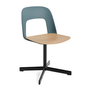 Hay - Layout Chair 132 Sort pulverlakeret aluminium 4-stjernet drejefod Standard glider - Ocean
