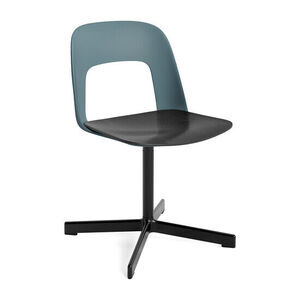 Hay - Layout Chair 132 Sort pulverlakeret aluminium 4-stjernet drejefod Standard glider - Ocean