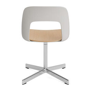 Hay - Layout Chair 132 Poleret aluminium 4-stjernet drejefod Standard glider - Himmelgrå