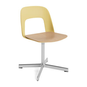 Hay - Layout Chair 132 Poleret aluminium 4-stjernet drejefod Standard glider - Biscotti
