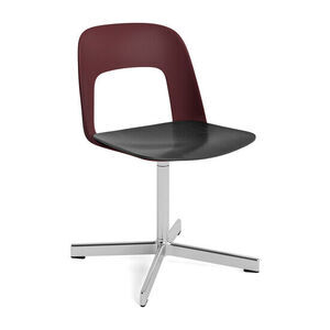 Hay - Layout Chair 132 Poleret aluminium 4-stjernet drejefod Standard glider - Bordeaux