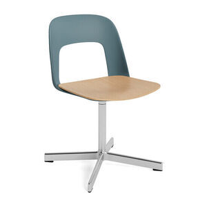 Hay - Layout Chair 132 Poleret aluminium 4-stjernet drejefod Standard glider - Ocean