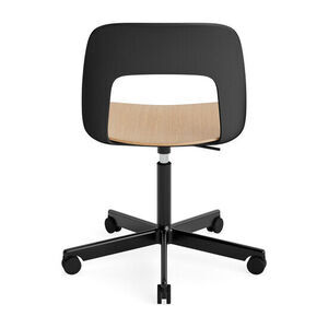 Hay - Layout Chair 142 Sort pulverlakeret aluminium 5-stjernet drejestol Gaslift Hjulbase - Sort