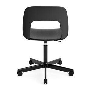 Hay - Layout Chair 142 Sort pulverlakeret aluminium 5-stjernet drejestol Gaslift Hjulbase - Sort