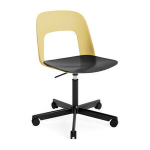 Hay - Layout Chair 142 Sort pulverlakeret aluminium 5-stjernet drejestol Gaslift Hjulbase - Biscotti