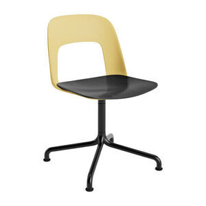 Hay - Layout Chair 152 Sort pulverlakeret aluminium 4-stjernet drejelig buefod Standard glider - Biscotti