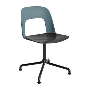 Hay - Layout Chair 152 Sort pulverlakeret aluminium 4-stjernet drejelig buefod Standard glider - Ocean