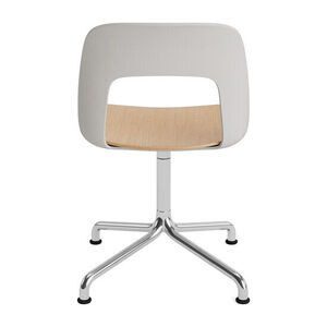 Hay - Layout Chair 152 Poleret aluminium 4-stjernet drejelig buefod Standard glider - Himmelgrå