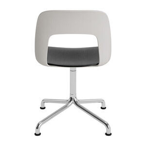 Hay - Layout Chair 152 Poleret aluminium 4-stjernet drejelig buefod Standard glider - Himmelgrå