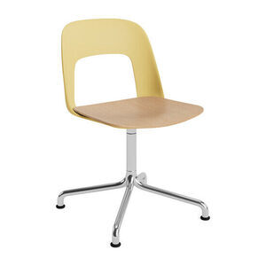 Hay - Layout Chair 152 Poleret aluminium 4-stjernet drejelig buefod Standard glider - Biscotti