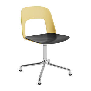 Hay - Layout Chair 152 Poleret aluminium 4-stjernet drejelig buefod Standard glider - Biscotti