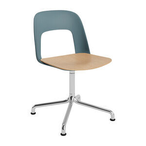 Hay - Layout Chair 152 Poleret aluminium 4-stjernet drejelig buefod Standard glider - Ocean