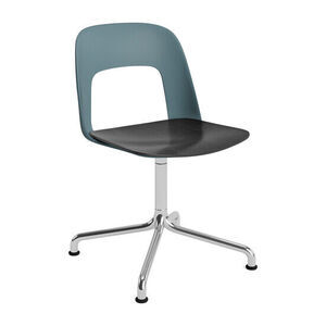 Hay - Layout Chair 152 Poleret aluminium 4-stjernet drejelig buefod Standard glider - Ocean