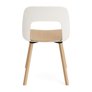 Hay - Layout Chair 122 Lakeret massiv eg 4-benet fod Standard glider - Cremehvid