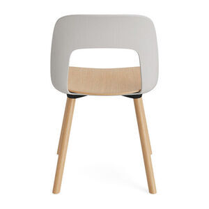 Hay - Layout Chair 122 Lakeret massiv eg 4-benet fod Standard glider - Himmelgrå