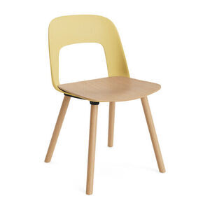 Hay - Layout Chair 122 Lakeret massiv eg 4-benet fod Standard glider - Biscotti