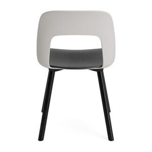 Hay - Layout Chair 122 Sortlakeret massiv eg 4-benet fod Standard glider - Himmelgrå