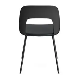 Hay - Layout Chair 113 Sort pulverlakeret stål 4-benet fod Standard glider - Sort