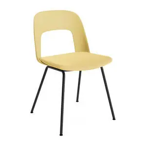 Hay - Layout Chair 113 Sort pulverlakeret stål 4-benet fod Standard glider - Biscotti