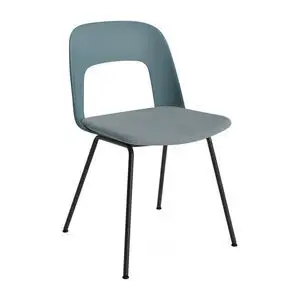 Hay - Layout Chair 113 Sort pulverlakeret stål 4-benet fod Standard glider - Ocean