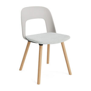 Hay - Layout Chair 123 Lakeret massiv eg 4-benet fod Standard glider - Himmelgrå