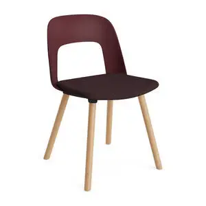 Hay - Layout Chair 123 Lakeret massiv eg 4-benet fod Standard glider - Bordeaux