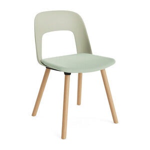 Hay - Layout Chair 123 Lakeret massiv eg 4-benet fod Standard glider - Pastelgrøn
