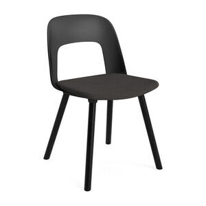 Hay - Layout Chair 123 Sortlakeret massiv eg 4-benet fod Standard glider - Sort