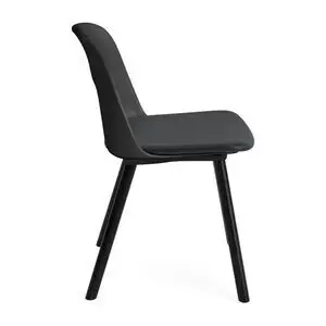 Hay - Layout Chair 123 Sortlakeret massiv eg 4-benet fod Standard glider - Sort