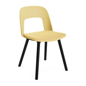 Hay - Layout Chair 123 Sortlakeret massiv eg 4-benet fod Standard glider - Biscotti