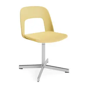 Hay - Layout Chair 133 Poleret aluminium 4-stjernet drejefod Standard glider - Biscotti