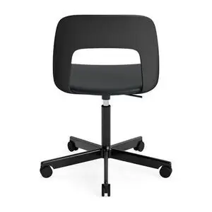 Hay - Layout Chair 143 Sort pulverlakeret aluminium 5-stjernet drejestol Gaslift Hjulbase - Sort