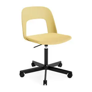 Hay - Layout Chair 143 Sort pulverlakeret aluminium 5-stjernet drejestol Gaslift Hjulbase - Biscotti