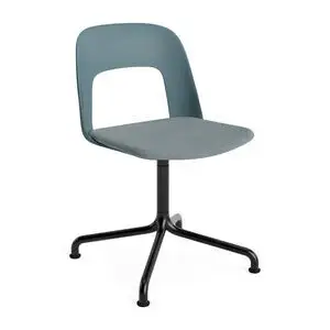 Hay - Layout Chair 153 Sort pulverlakeret aluminium 4-stjernet drejelig buefod Standard glider - Ocean